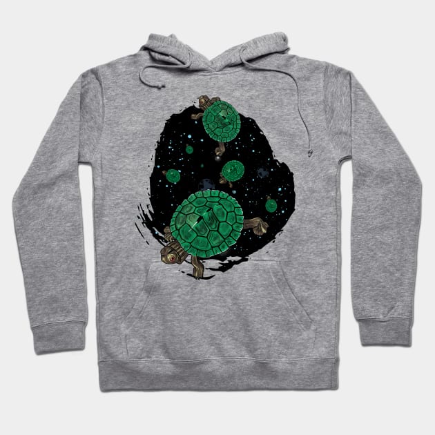 Space turtles Hoodie by Frajtgorski